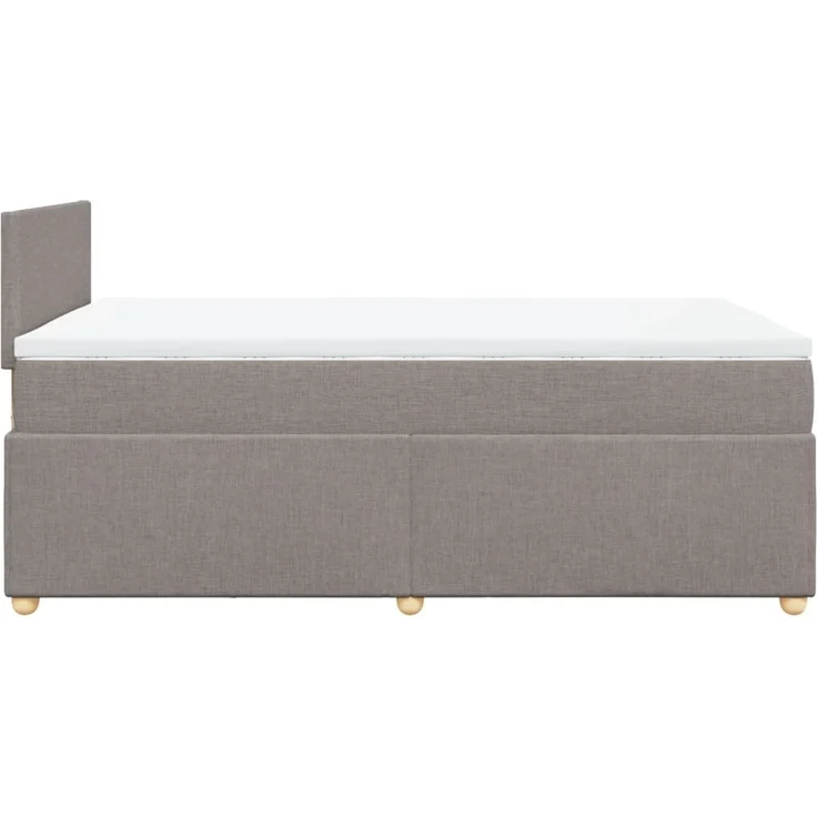 vidaXL Boxspringbett mit Matratze Taupe 120x190 cm Stoff 3288916 – Bild 7