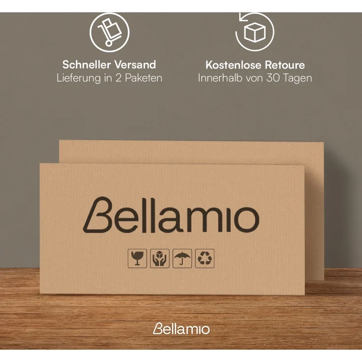 Bellamio 'Aland' Dachschrägenregal mit Türen, Eichenoptik, 100x52x90 cm, Schrank für Dachschräge mit 3 Fächern – Bild 9