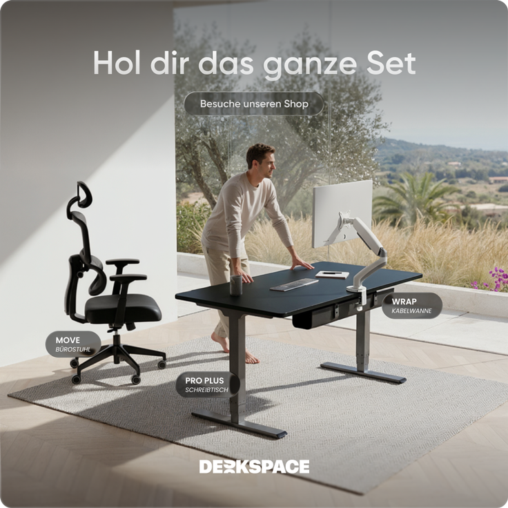 DESKSPACE PRO Plus Höhenverstellbarer Schreibtisch Gestell - Dual-Motor Tischgestell, Elektrisches Tischgestell mit Memory Funktion (Grau) – Bild 9
