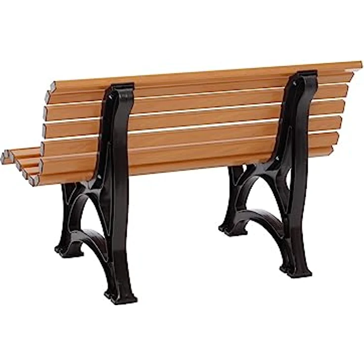 PROREGAL Gartenbank Jamaika, 2-Sitzer in Holzoptik, witterungsbeständig, UV-beständiger Kunststoff, ergonomische Rücklehne, HxBxT 80 x 120 x 64 cm – Bild 4