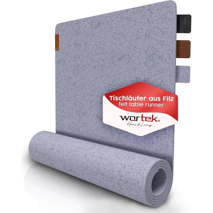 wortek Tischläufer Filz Tischläufer 150 x 40 cm – Filz Tischdecke, waschbare Filzläufer, Skandinavische Tischdeko, Tisch Filzläufer – Bild 5