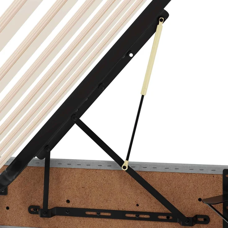 vidaXL Ottoman Bettgestell mit Speicher Hellgrau 90 x 200 cm Stoff 3442796 – Bild 11