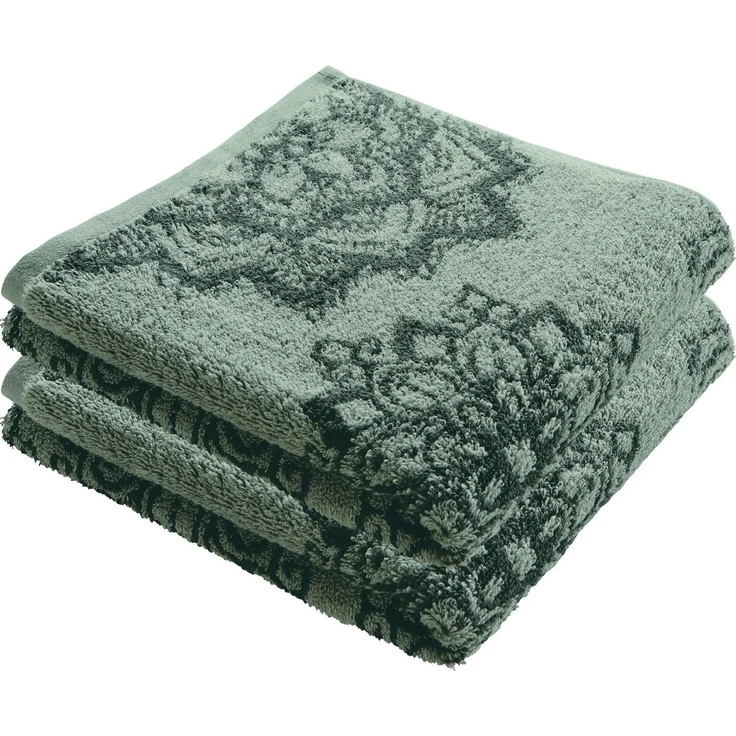 Erwin Müller Handtuch Handtuch "Mandala" 2er-Pack, Frottier/Jacquard, Walk-Frottier Motiv – Bild 1