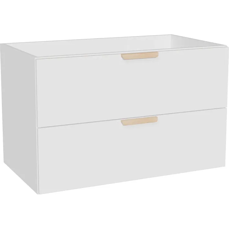 Vente-unique - Hänge-Waschtischunterschrank – Weiß – B80 cm – AVORELI