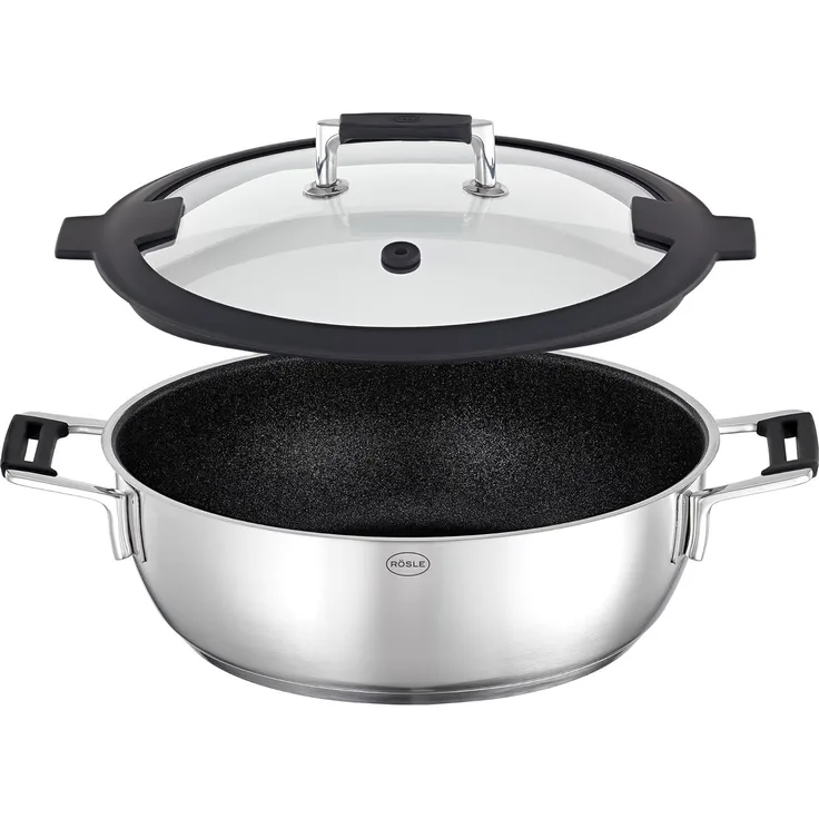 RÖSLE 'Silence Pro' Servierpfanne mit 'ProResist' Deckel, Ø 28 cm
