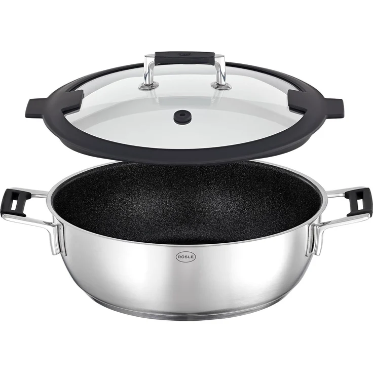 RÖSLE 'Silence Pro' Servierpfanne mit 'ProResist' Deckel, Ø 28 cm