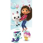 Gabby's Dollhouse Baumwolle Strandtuch Frottee Badetuch mit Premium Druck, 70x140 cm