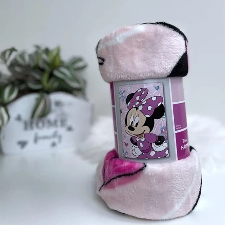 Disney Minnie Mouse Mikroflanelldecke 100x150 cm Kuscheldecke aus 100 % Polyester, Weich & Warm – Bild 3
