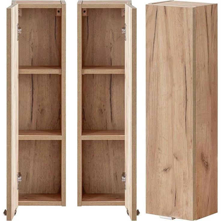 Badezimmer Hängeschrank TOSKANA-56 in Wotaneiche Nb. B/H/T ca. 20/75/16cm – Bild 4