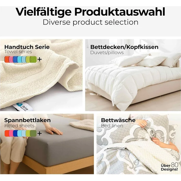 etérea Comfort Jersey Spannbettlaken Natur 200x200 cm - 200x220 cm – Bild 7