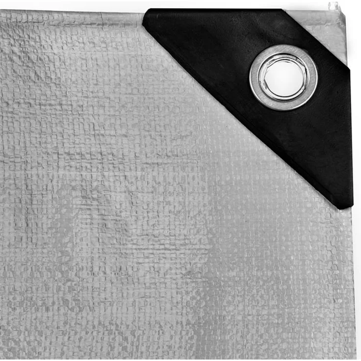 Abdeckplane Holz Plane 260 g/m² grau 1,5x6 m Folie Schutz Garten Gewebe Bau PE – Bild 2