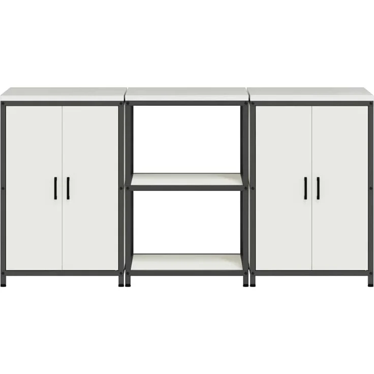 vidaXL Aufbewahrungsset für die Küche HATTEM 3 stk. Weiß 3392695 – Bild 9