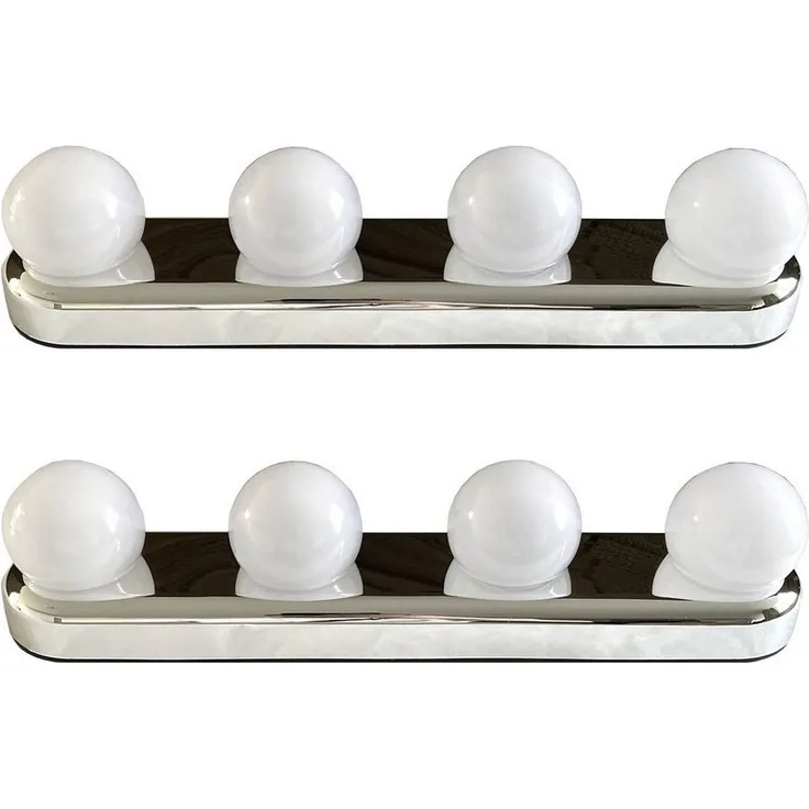 HAC24 LED Spiegelleuchte 2er Set LED Spiegellampe Spiegel Kosmetik Make Up Leuchte, mit Saugnäpfen