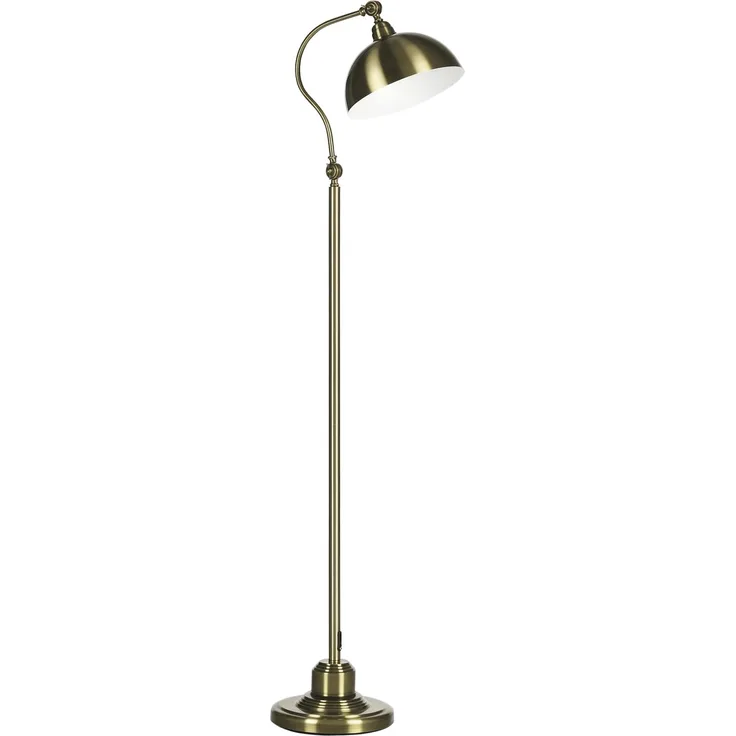 JARDJ Stehleuchte im Vintage-Design, verstellbarer Winkel, Messing-Look, 42 x 25,5 x 152 cm, Bronze