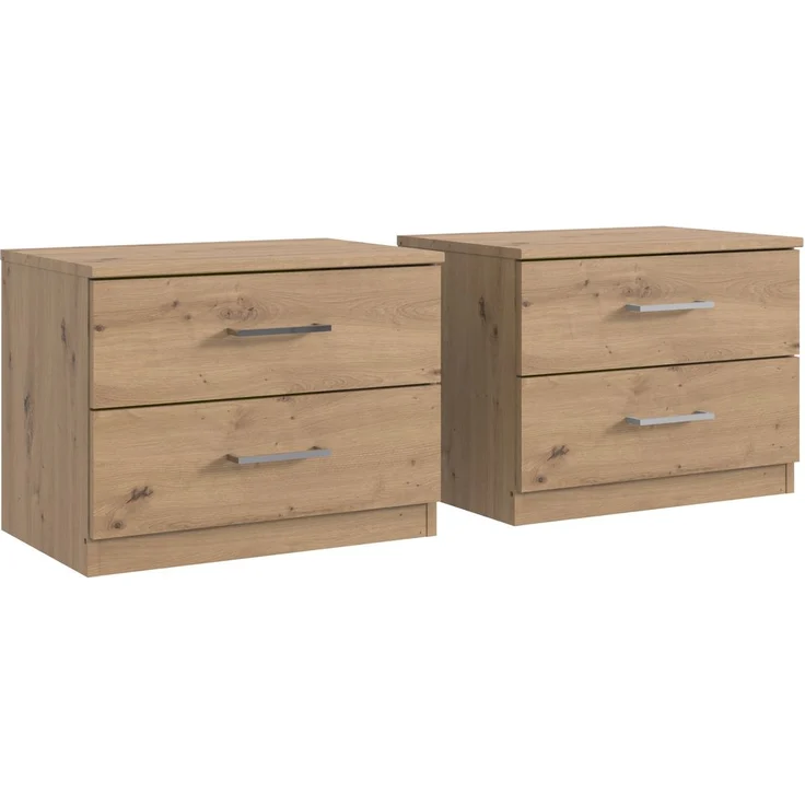 Bett-Set >Anna< in ARTISAN EICHE NACHBILDUNG - 254x81x210cm (BxHxT) – Bild 3