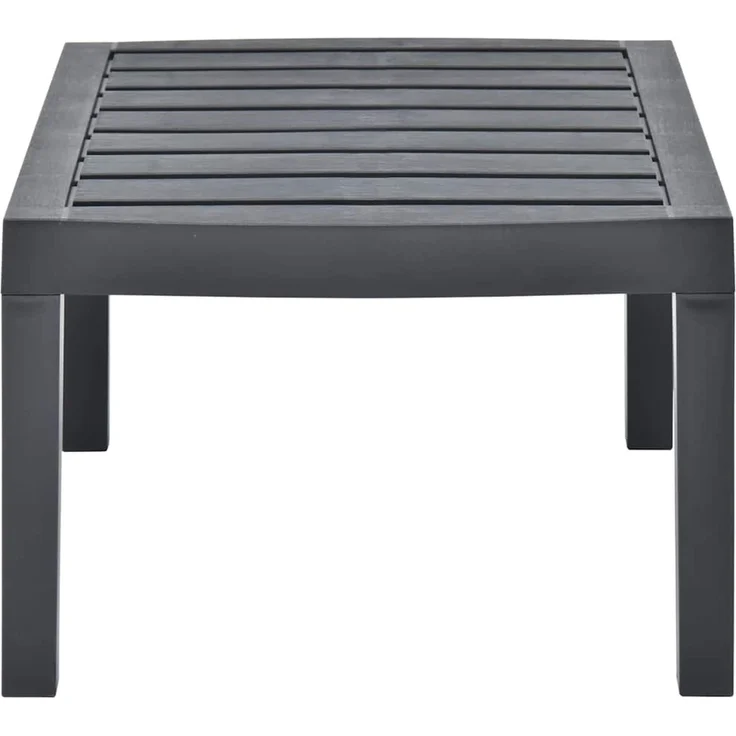 Gartentisch, Balkontisch, Esstisch Anthrazit 78 x 55 x 38 cm Kunststoff – Bild 3