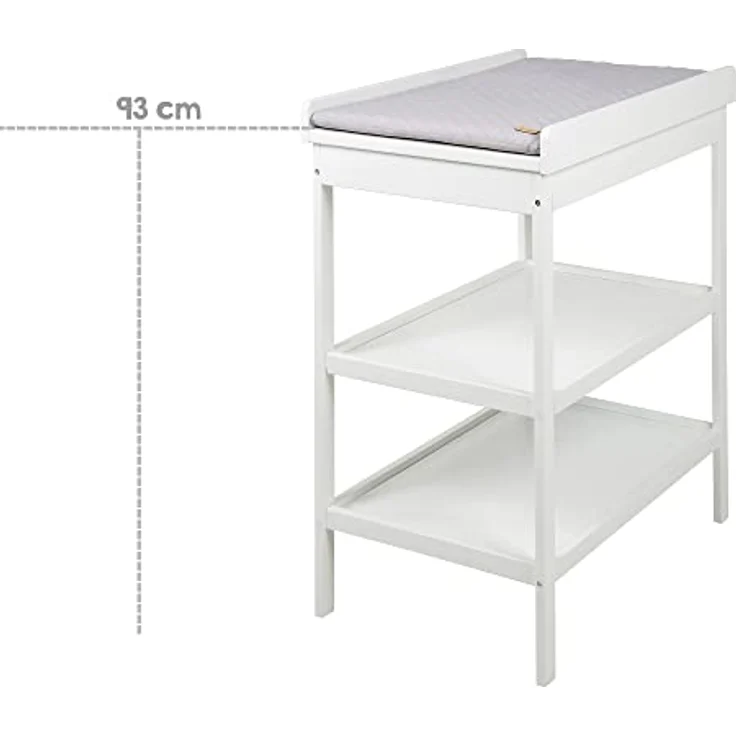 roba Wickelregal - inkl. Wickelauflage 'roba Style grau' - Höhe 93,5 cm - Weiß – Bild 4