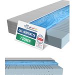 AM Qualitätsmatratzen Kaltschaummatratze mit 4 cm Gelschaum-Auflage, H3, Höhe 20 cm, 80x200 cm