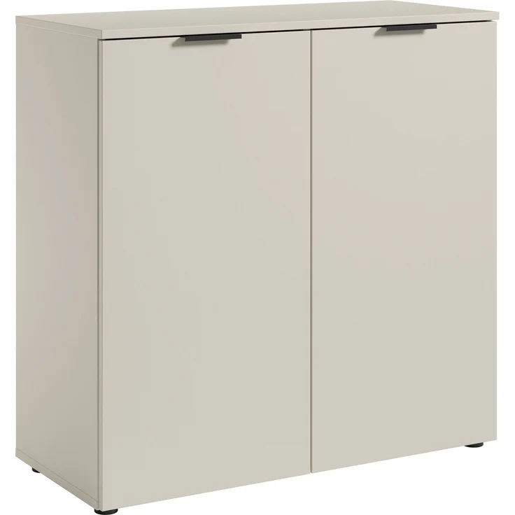 Kommode >Linz< 2 Türen, 4 Fächer, in Kaschmir - 90x90x40cm (BxHxT) – Bild 1