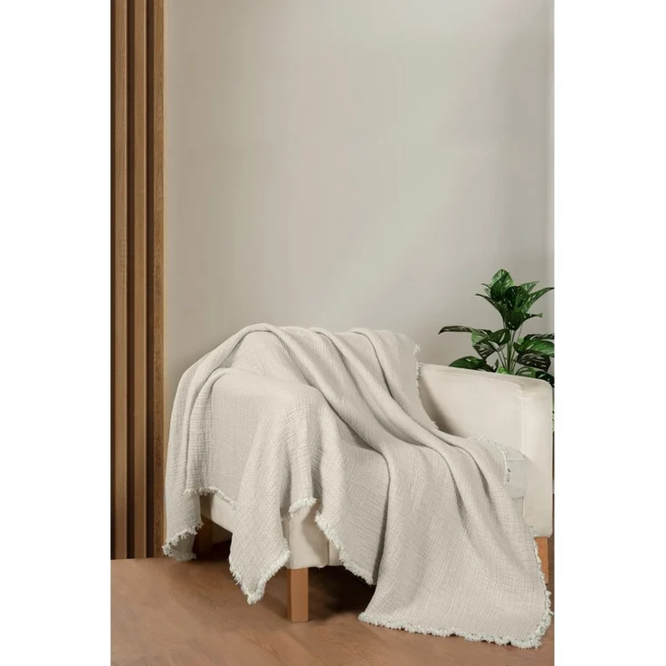 M-Diamant Tagesdecke Musselindecke Wohndecke 100% Baumwolle Babydecke Kuscheldecke, beidseitig verwendbar – Bild 2