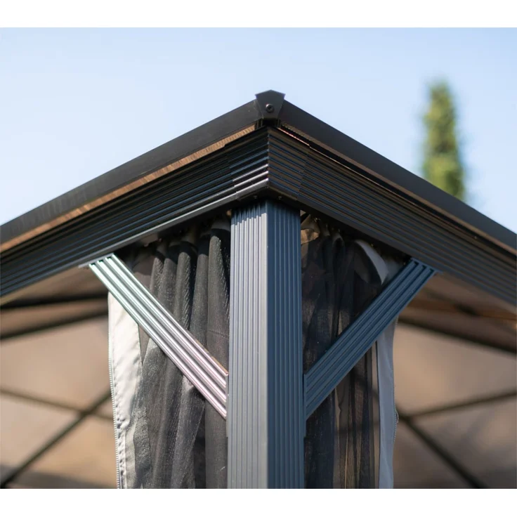 Sojag 'Verona' Pavillon, Aluminium anthrazit, 298 x 298 x 260 cm – Bild 3