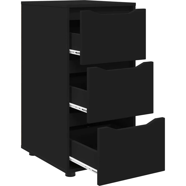 vidaXL Aufbewahrungsschrank 40 x 48 x 81 cm Holzwerkstoff Schwarz 888868 – Bild 7