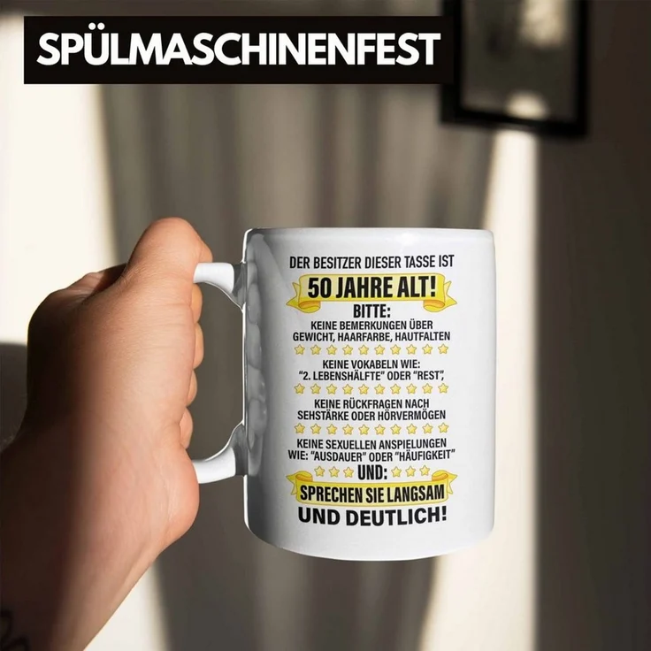 Trendation Tasse Trendation - 50. Geburtstag Männer Tasse Geschenk Geschenkidee 50er Geburtstag Spruch Perfektion Vater Papa Lustiger Spruch Witzig – Bild 4