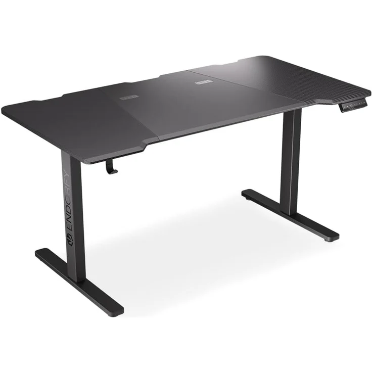 Endorfy Atlas L Electric - Sitz-Steh-Schreibtisch - elektrische Höhenverstellung - schwarz - schwarzer Fuß – Bild 1
