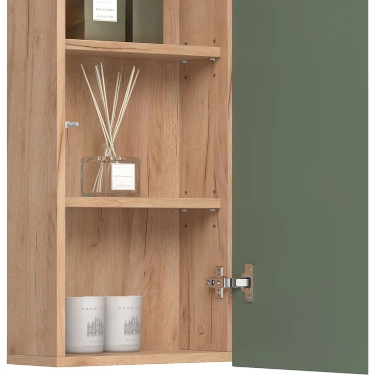 Hängeschrank Izan Grün/Goldkraft Eiche 36.6 x 76.6 cm Vicco – Bild 5