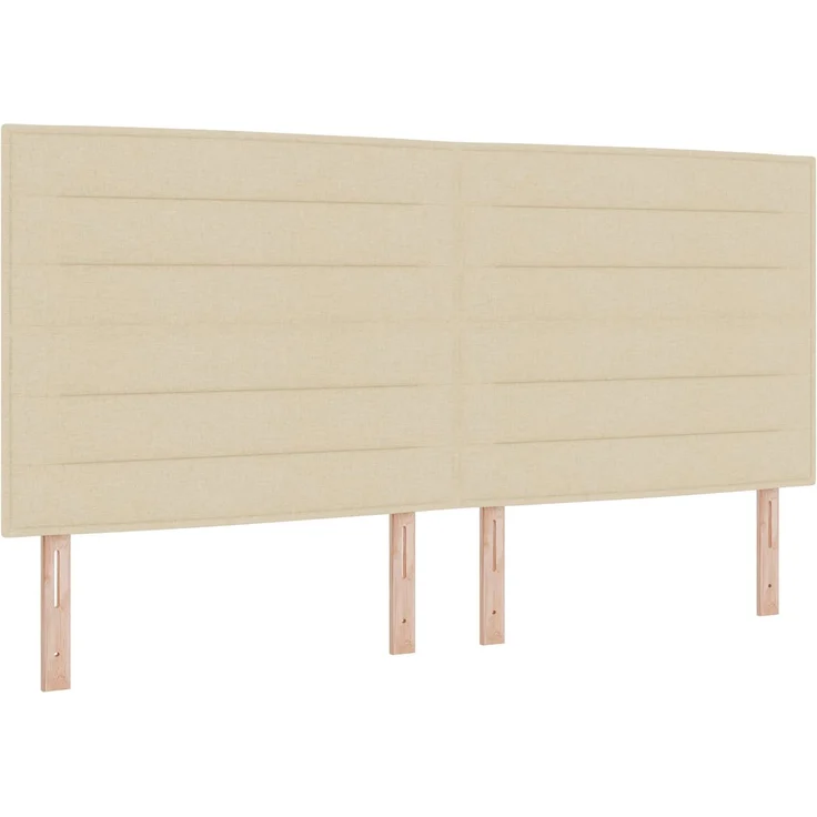 vidaXL Ottoman-Bett mit Matratze und LED Creme 200 x 200 cm Stoff 3458019 – Bild 5