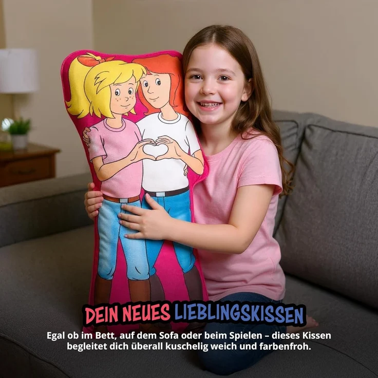 United Labels® Dekokissen Bibi & Tina - BFF Best Friends Forever Deko 50 x 20 cm – Bild 3