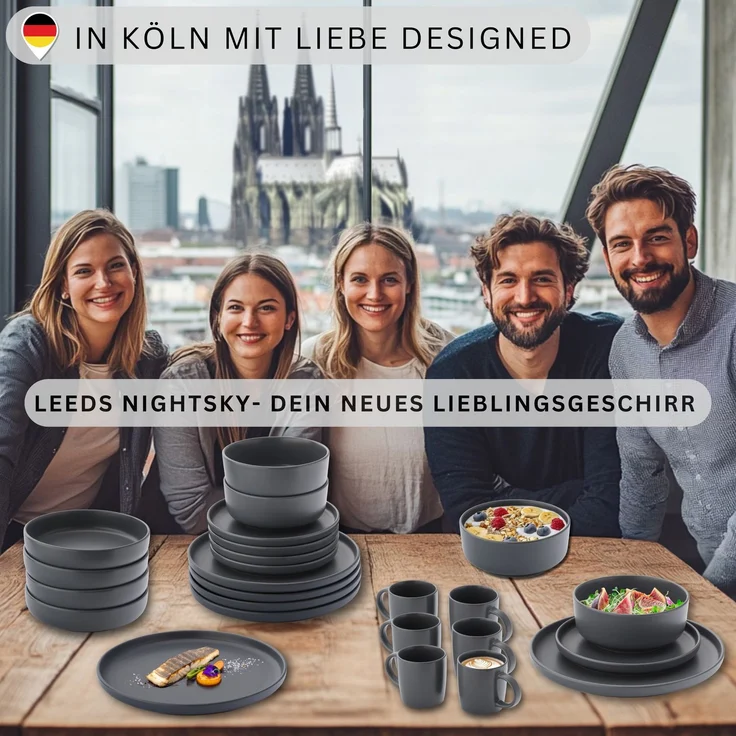 SÄNGER Steingut Schalen Leeds Nightsky 6 teilig – Bild 6