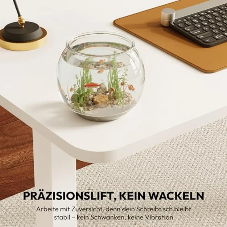 SANODESK Höhenverstellbarer Schreibtisch mit Komplett Tischplatte, Elektrischer Ergonomischer Schreibtisch, Steh-Sitz Bürotisch für Homeoffice, 120x60 cm, Weiß – Bild 11