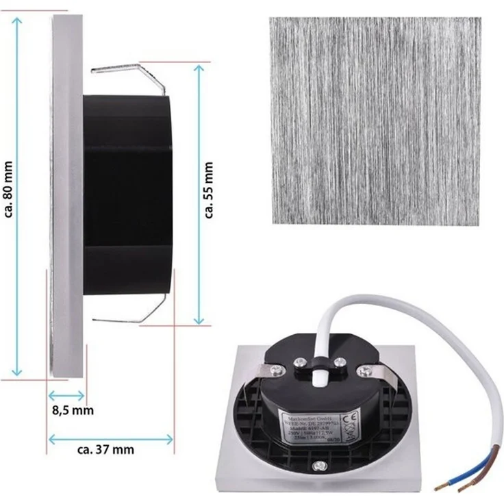 Maxkomfort LED Wandstrahler 6107, LED fest integriert, 3000K, Warmweiß, Treppenbeleuchtung – Bild 4