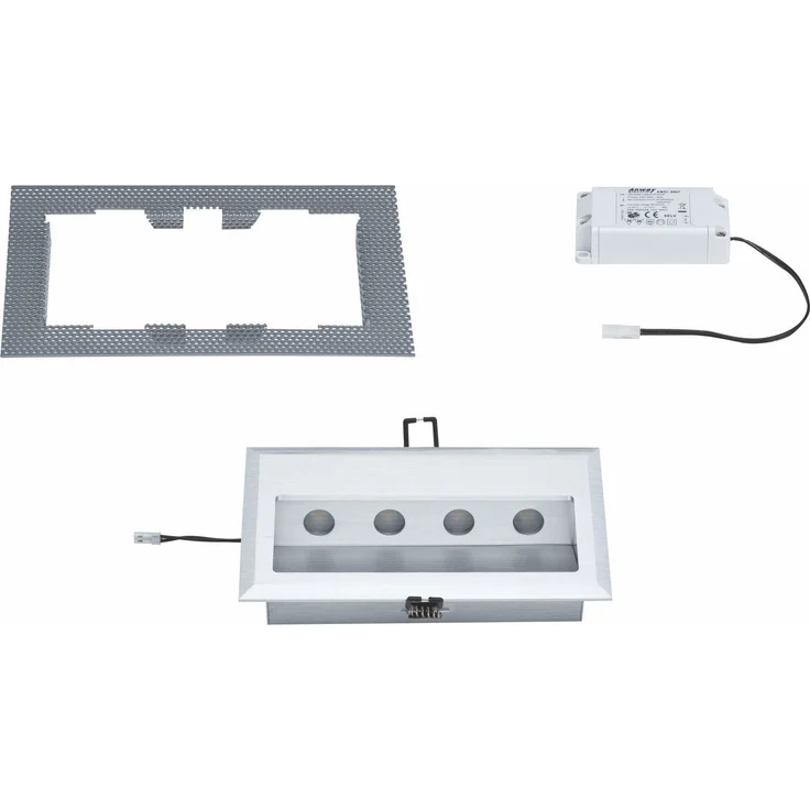 Paulmann Special Einbauleuchten Set Cross Wand LED 4W 6VA 230V 10x18cm Alu gebürstet/Alu3420 – Bild 4