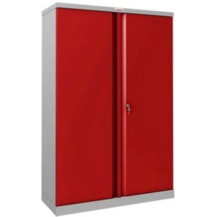 Phoenix Stahlschrank SCL1491GRK 2 Türen 3 Böden grau/rot Schlüssel – Bild 6
