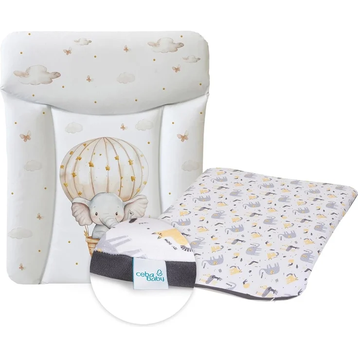 Ceba Baby® Wickelauflage 50x70 cm – Weiche Baby Wickelunterlage - Wasserdicht, abwaschbar - inkl. abnehmbarem Baumwollbezug – Für Jungen und Mädchen – OEKO-TEX® Standard 100 – Made in EU – Bild 1