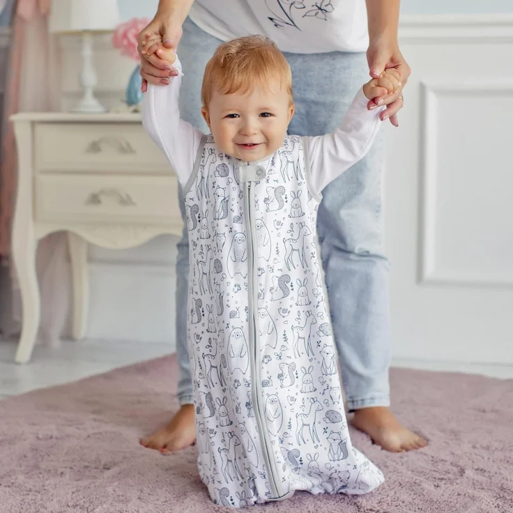 Mama Cheetah Baby Schlafsack, 0.5 TOG 100% Bio-Baumwolle, Ideal für den Sommer, Sommerschlafsack für Jungen und Mädchen, M (6-12 Monat) – Bild 8