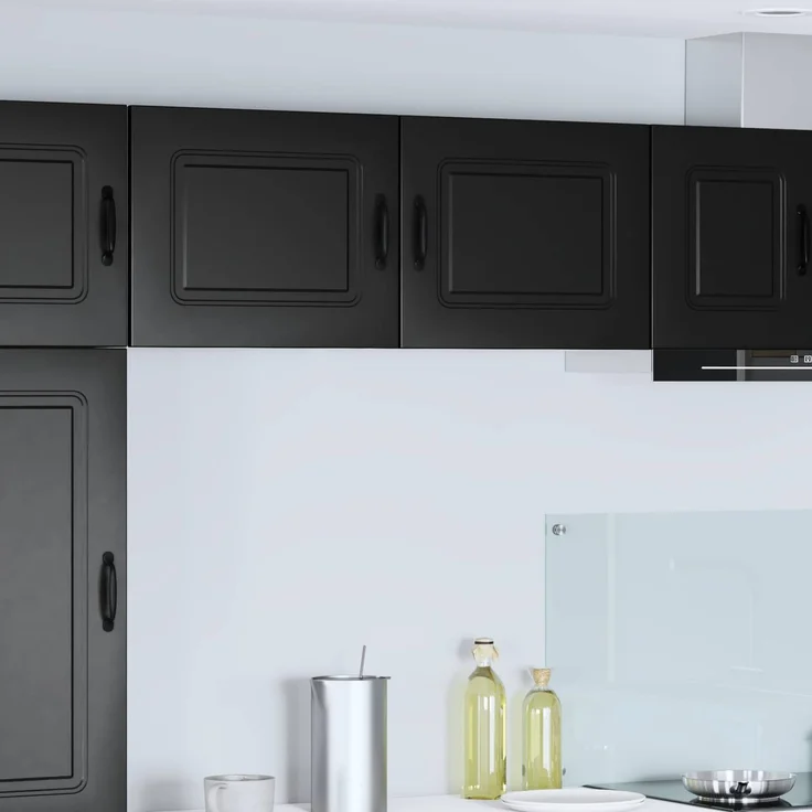 vidaXL Küchenschrank mit Speicher Kalmar 2 pcs Schwarz 50 x 31 x 40 cm 884537 – Bild 1