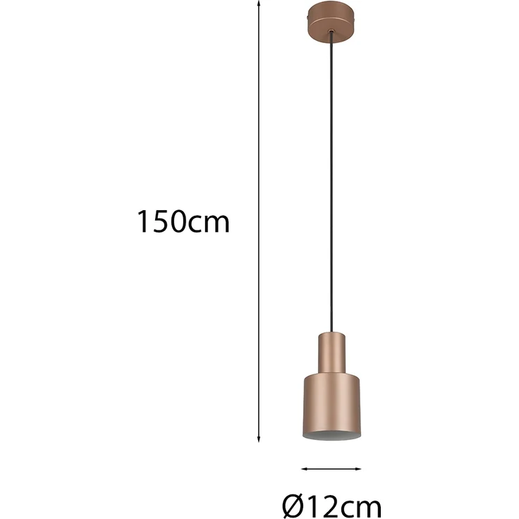 Trio Leuchten Pendelleuchte Agudo 319400165, Metall Coffee, exkl. 1x E27 – Bild 4