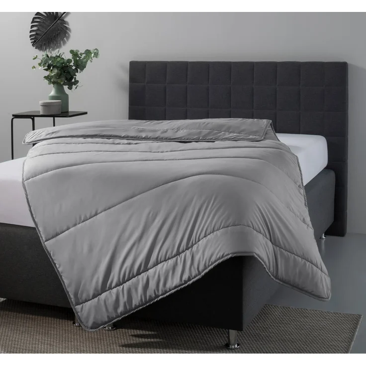 OTTO home Microfaserbettdecke Clarra, Bettdecke 135x200 cm, 155x220 cm, 200x200 cm, Füllung: Polyester, Bezug: Polyester, Bettdecken in grau, Sommer, Winter, 4 Jahreszeiten, Decke – Bild 5
