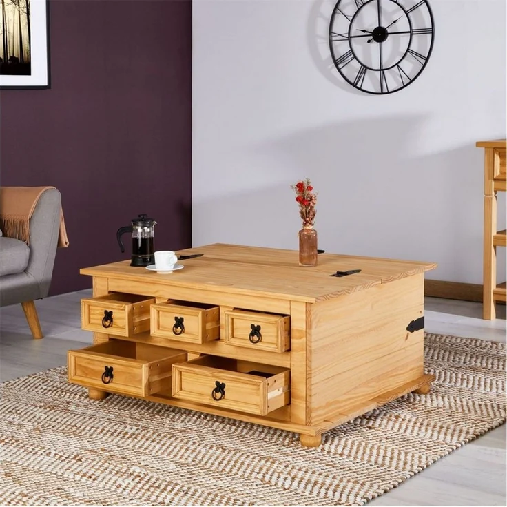 IDIMEX Truhentisch TEQUILA, Truhentisch Couchtisch Mexico Möbel Wohnzimmer Tisch Truhe Mexiko Stil – Bild 3