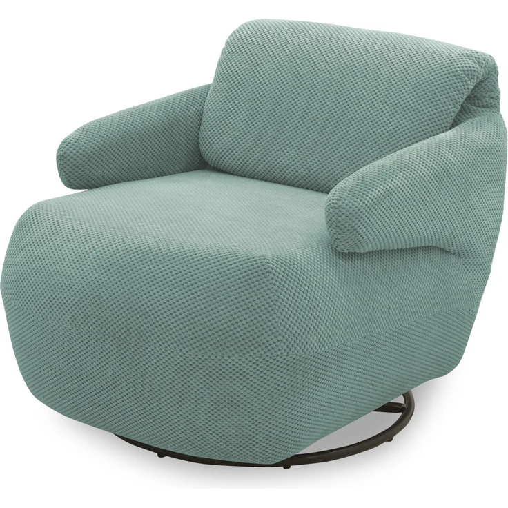 DOMO. collection Sessel 700015, Polstersessel, gepolsterte Rückenlehne, Rückenfunktion, Drehfunktion, Wippfunktion, Cocktailsessel, Loungesessel, 68 x 88 x 67 (BxTxH), grün (mint) – Bild 3