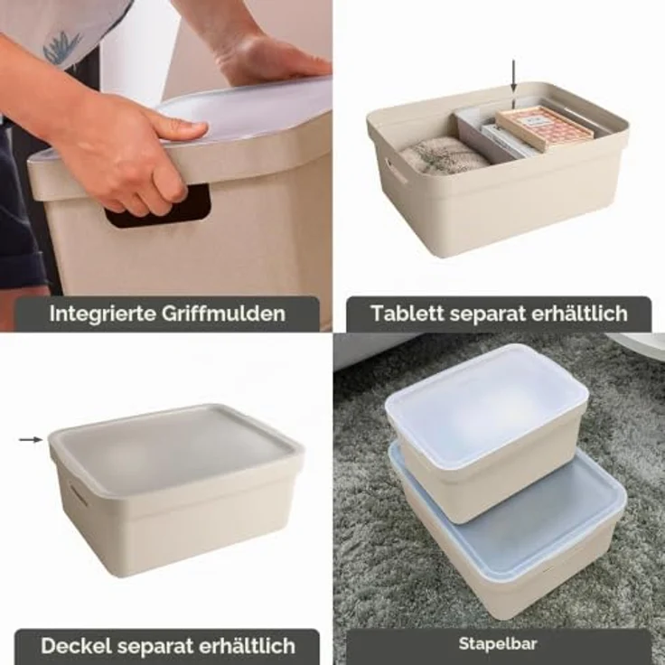Sigma home Aufbewahrungsbox 24L beige – Bild 7