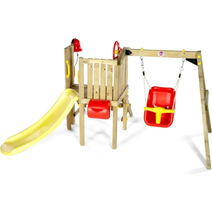 Authentic Sports Plum Holz Kleinkinder Turm mit Babyschaukel