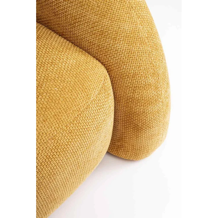 Sofa Clemence aus Stoff, modern gepolstert, Senf Gelb, 2-3 Sitzplätze, Bizzotto – Bild 4