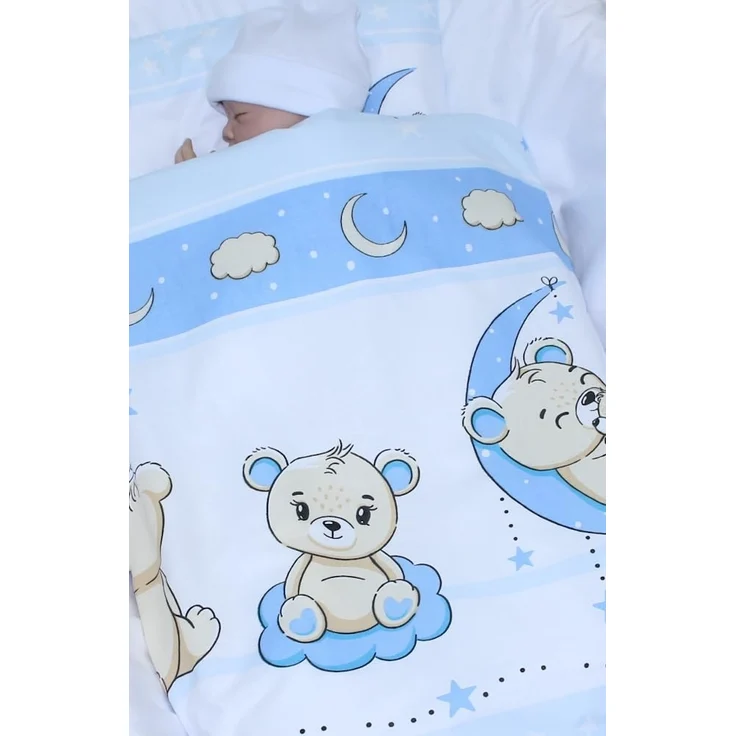 Primawela Babybettwäsche Kinderwagenset Baby Bettwäsche für Kinderwagen Bezüge Decke Kissen, 4 teilig – Bild 3