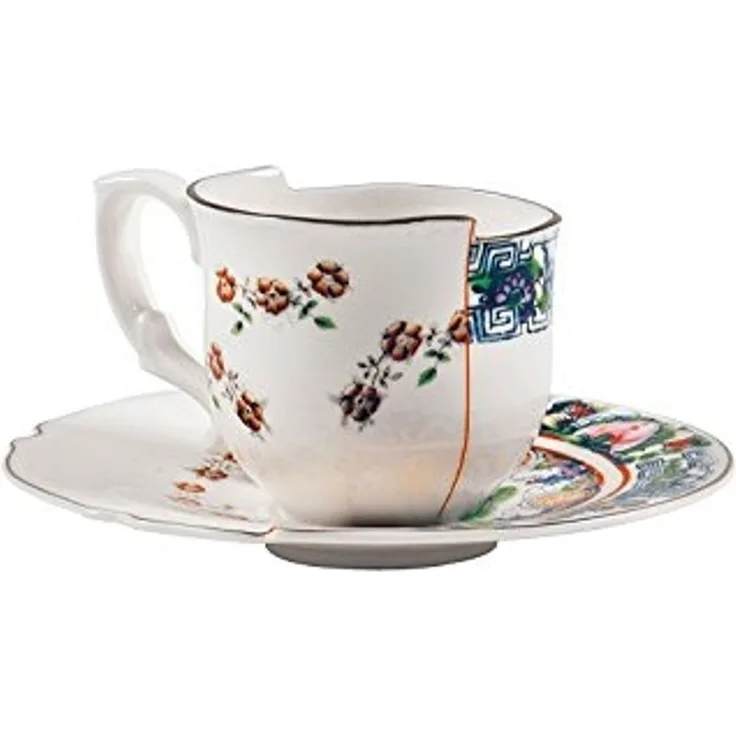 Espressotasse mit Untertassenn aus Porzellan ''Hybrid Tamara''