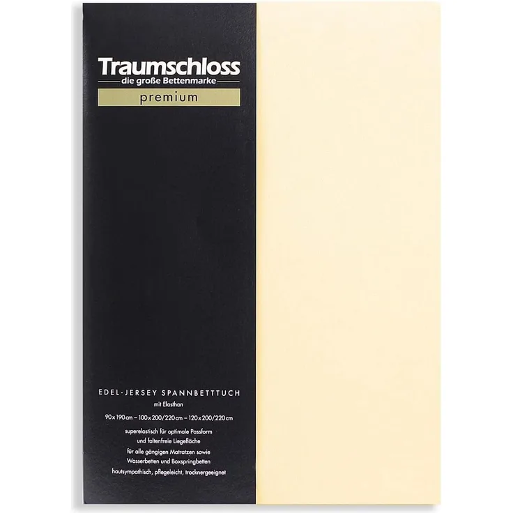 Traumschloss Premium Edel-Jersey Spannbettlaken natur 140-160x200-220