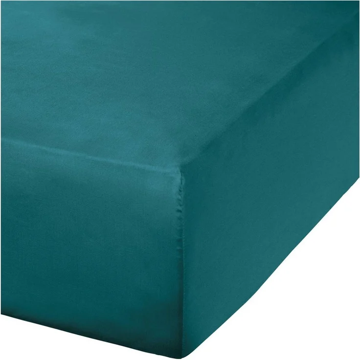 Erwin Müller Spannbettlaken Spannbettlaken "Landshut", Satin, Gummizug: Rundumgummi, (1 Stück), Uni – Bild 5